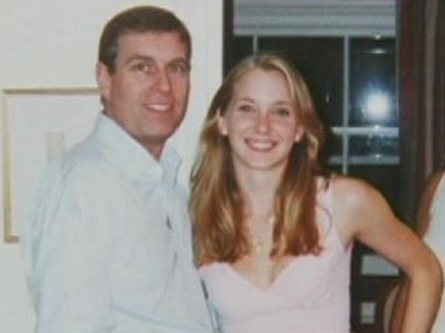 Prince Andrew with Virginia Roberts