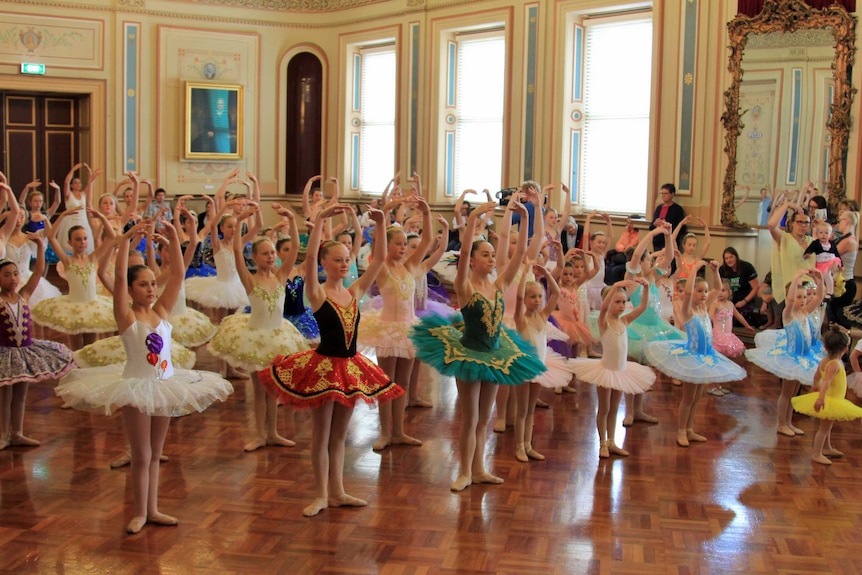 Ballet dancers in the Hobart Town Hall