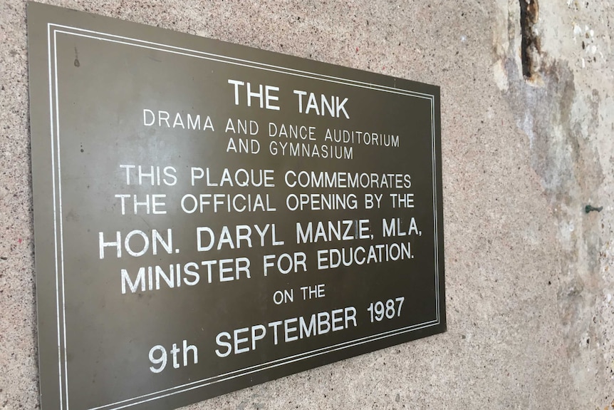 The Tank plaque