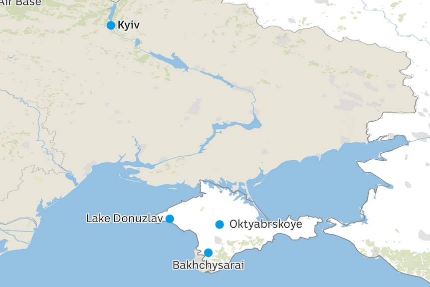 Map of military buildup in Crimea