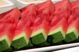 Watermelon slices on a plate.