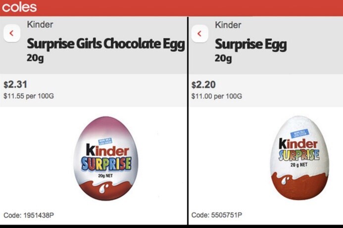 Kinder surprise eggs