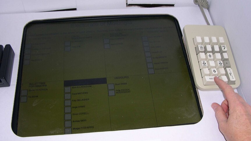 The electronic voting system used for the ACT election.