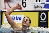 Swimmer Stephanie Rice after setting new world record