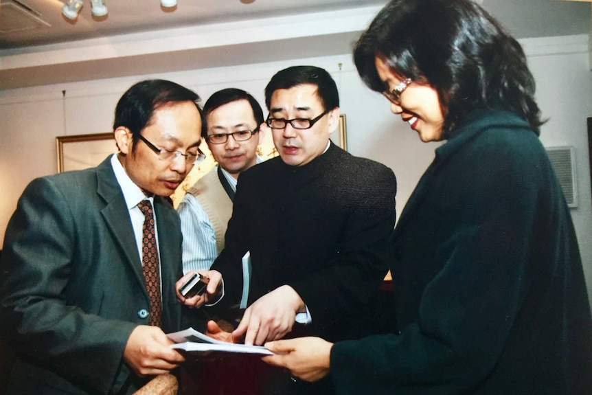 Chongyi Feng with former student Yang Hengjun, who is currently detained in China.