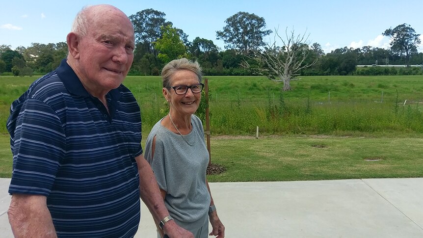 Carinity Cedarbrook aged care resident Peter Harper and his wife Diane