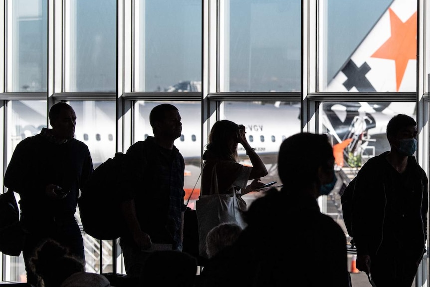 People at an airport