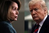 A composite image of House Speaker Nancy Pelosi and President Donald Trump