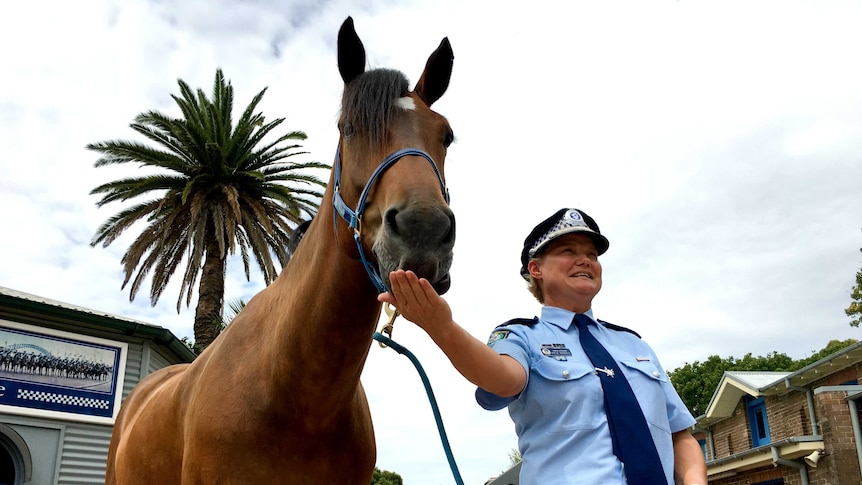 Commander Kylie Riddell with Troop Horse Prince