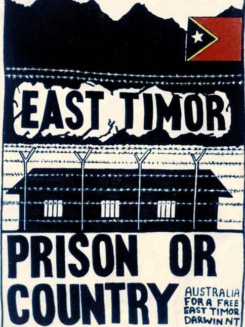 A poster in support of Timor-Leste's independence