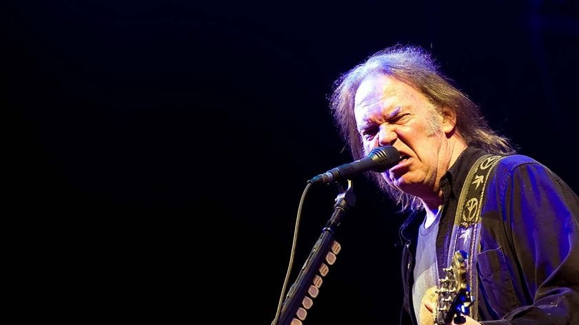 Canadian rock musician Neil Young