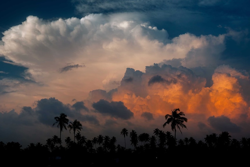 Tropical storm clouds.
