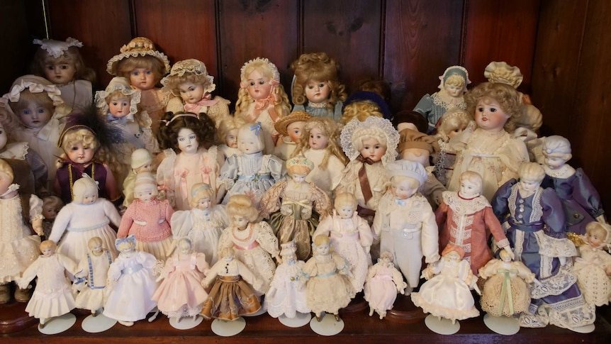 Brian and Margaret Edwards have an enormous collection of antique dolls