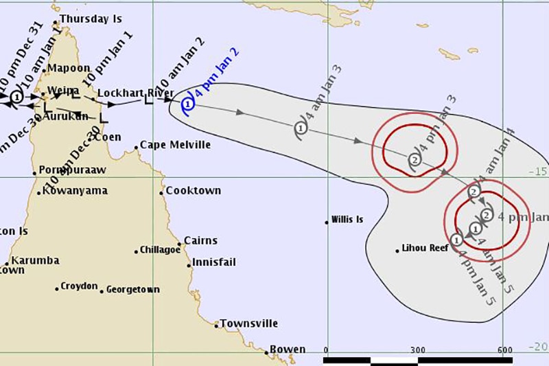 Tropical Cyclone Penny tracking map