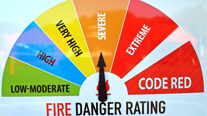 CFA severe fire danger rating sign