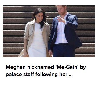 Headline reads "Meghan nicknamed Me-gain"