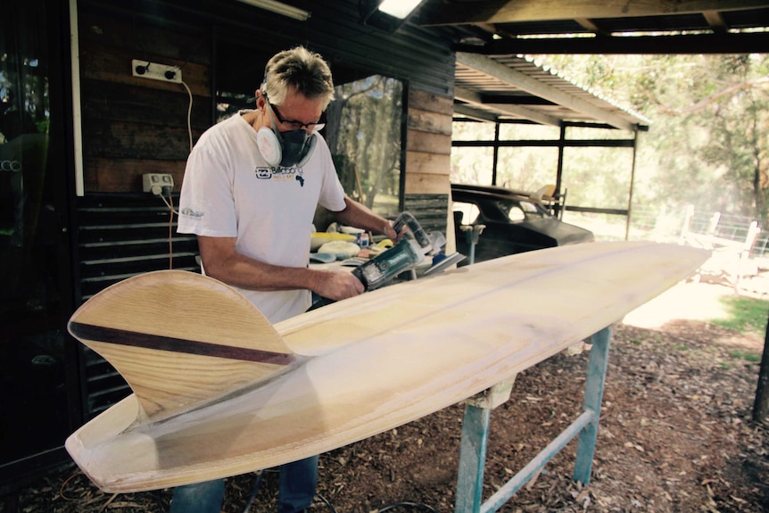 Wayne Winchester restores vintage surfboards on WA's south coast