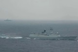 Chinese frigate seen patrolling ocean near Taiwan.