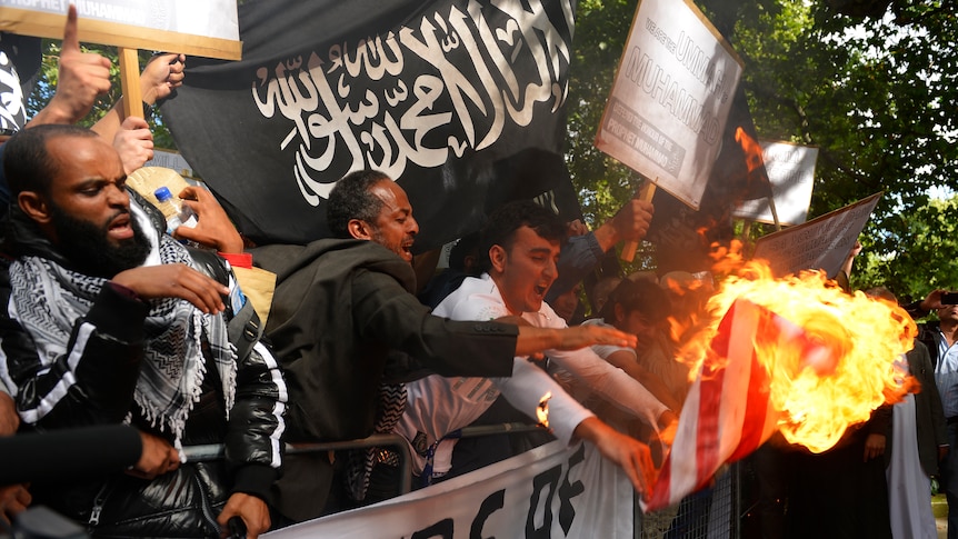 Protesters rally in London