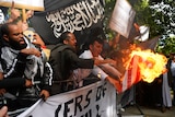 Protesters rally in London