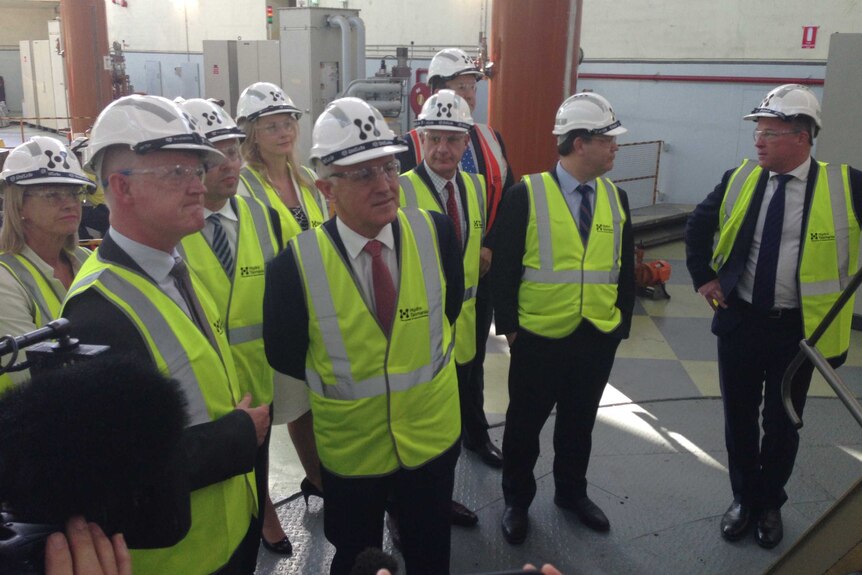 PM Malcolm Turnbull at his announcement of a feasibility study into doubling Tasmania's power output.