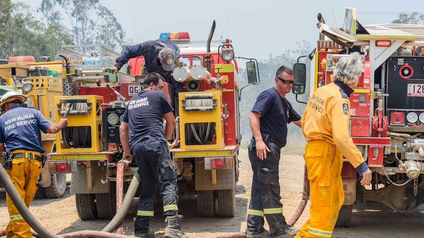 Firefighters fill up at Captain Creek