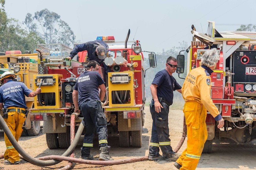 Firefighters fill up at Captain Creek