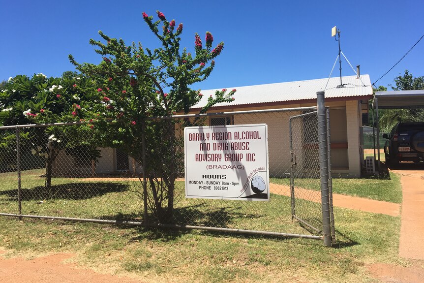 The exterior of the building used by the Barkly Region Alcohol and Drug Abuse Advisory Group (BRADAAG).