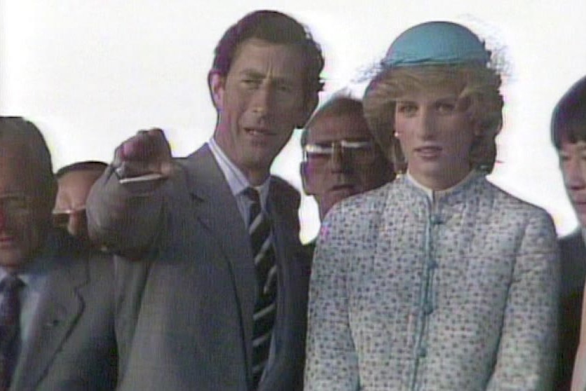 Prince Charles and Princess Diana at an event during the 1983 Royal tour of Australia.