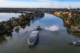 Oscar W tows the Murray River Queen