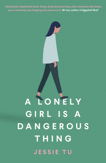 The book cover for A Lonely Girl is a Dangerous Thing by Jessie Tu - illustration of a young woman
