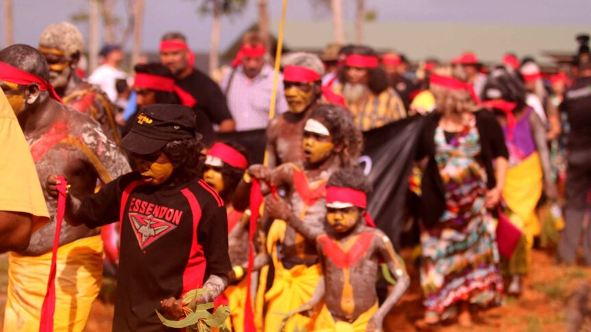 Indigenous dancers support Adam Goodes