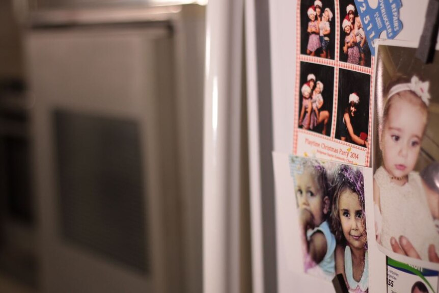 Photos on the fridge