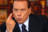 Silvio Berlusconi angry during press conference