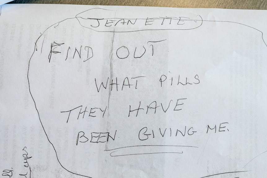 'Find out what pills they have been giving me' - note