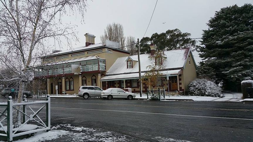 This morning's snow at Nimmitabel.