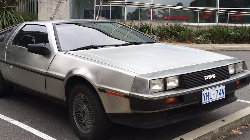 DeLorean outside ABC Canberra