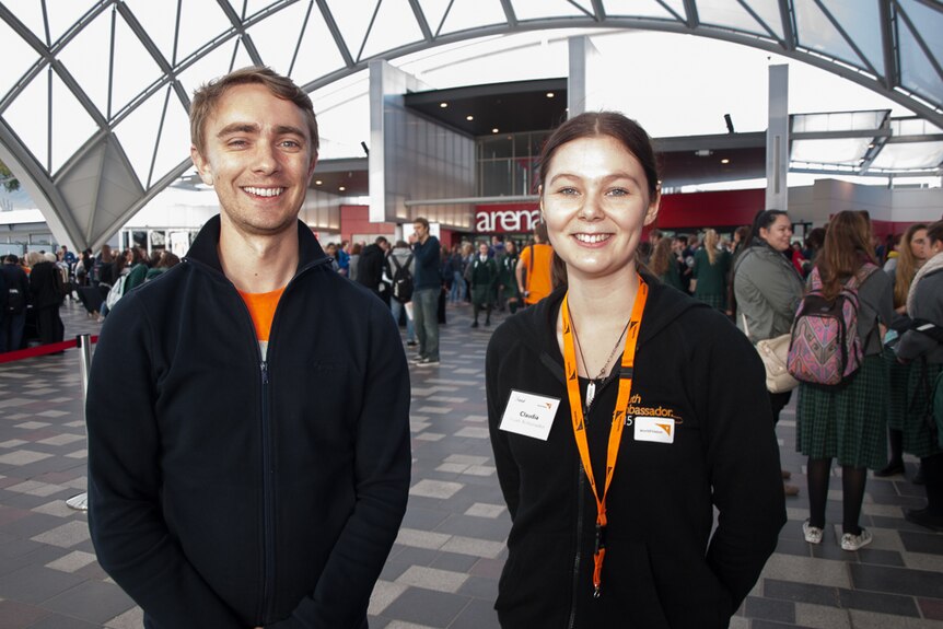 Ian Grimwood and Claudia Bailey at World Vision Youth Conference Adelaide.