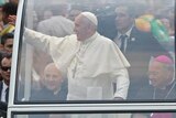 Pope Francis in motorcade