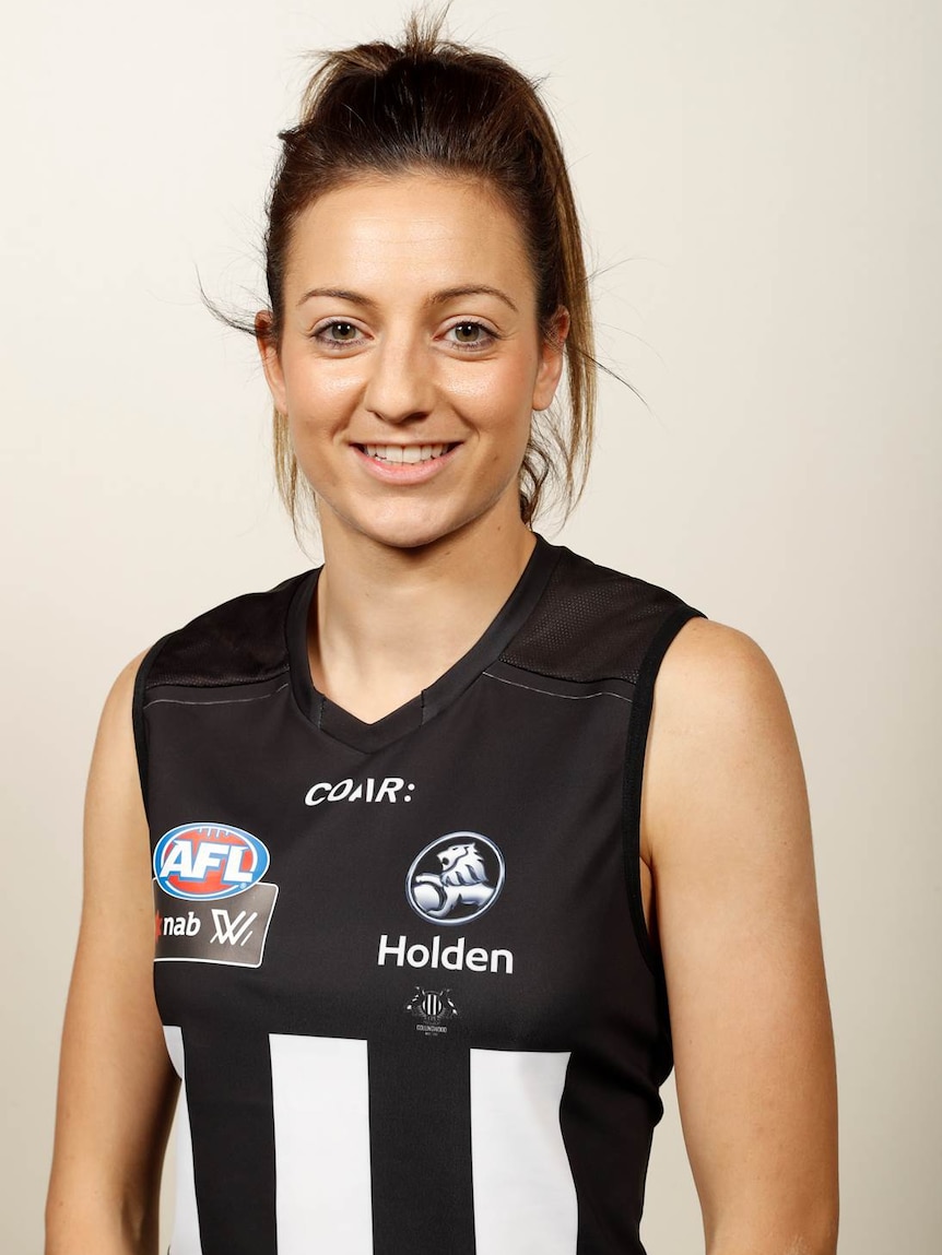 Collingwood player Steph Chiocci