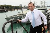 Tony Abbott at HMAS Coonawarra in Darwin